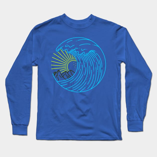 Beach Wave Sun Long Sleeve T-Shirt by letnothingstopyou